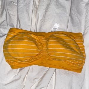 Steve Madden Yellow and White Bandeau Top( free w/purchase)